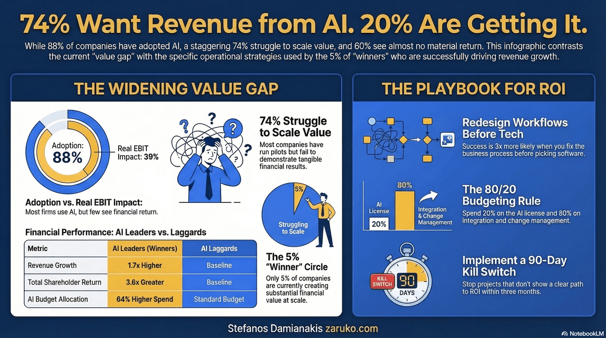 74% Want Revenue from AI. 20% Are Getting It.